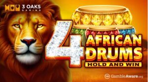 3 Oaks Gaming lanza su nuevo juego: 4 African Drums 9 4 African Drums; análisis nuevo juego.